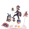 Avenger CA Cake Decoration Cup Cake Paper Decoration 8 Pcs Stick Per Pkt