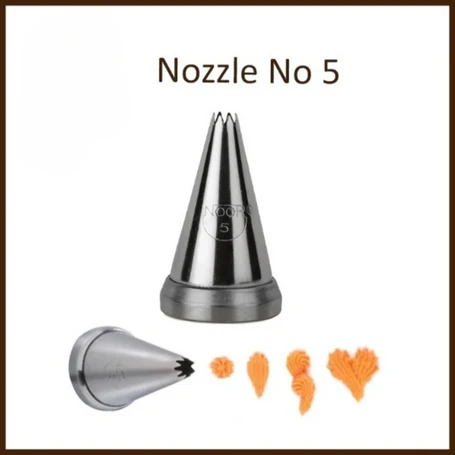 Big Nozzle No. 5 – Stainless Steel Piping Tip for Cake Decoration