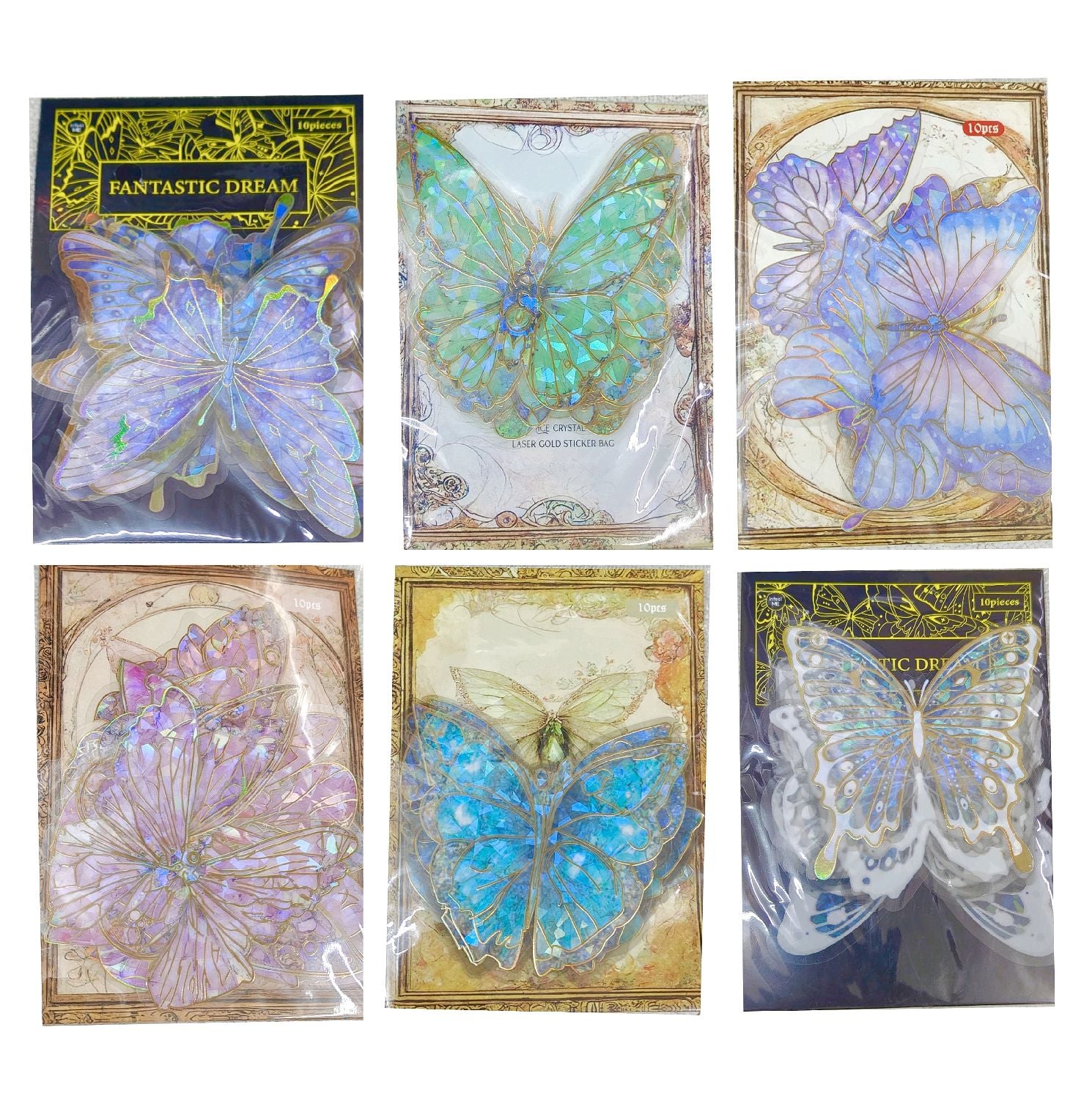 Big Size Glossy Butterfly 10 Pcs Pkt PVC