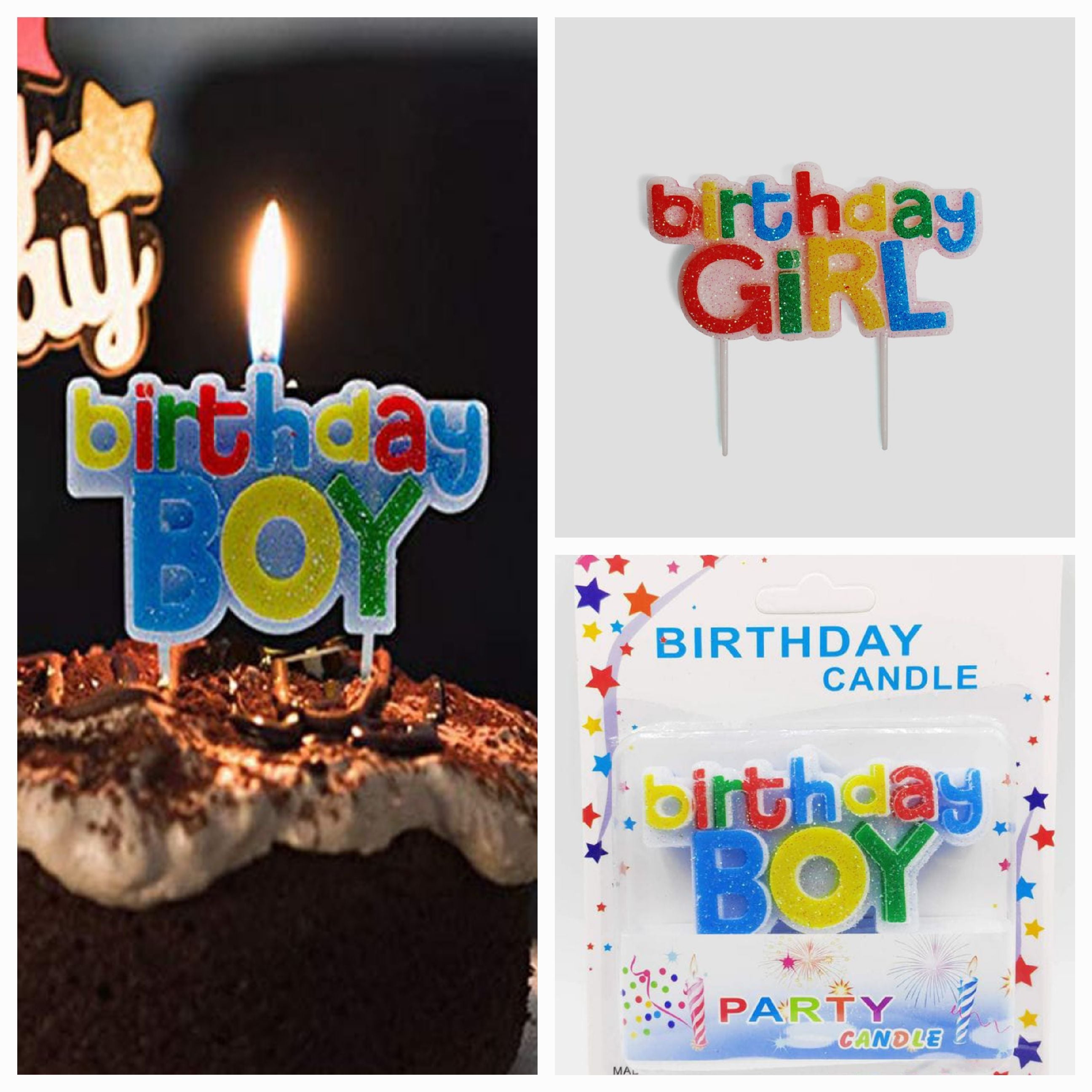 Birthday Boy/Birthday Girl Imported Premium Candle