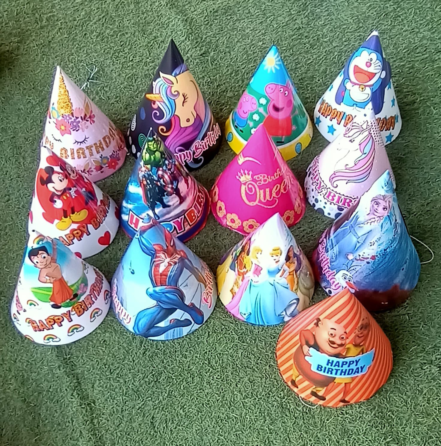 Birthday Caps Assorted Designs (10 Pcs Pack)
