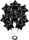 Black 18" Star Shape Foil Loose Pack