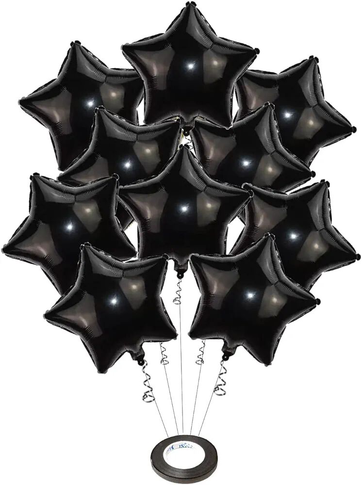 Black 18" Star Shape Foil Loose Pack