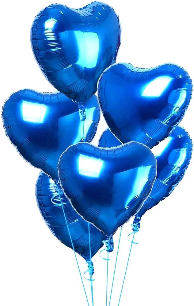 Blue 18" Heart Shape Foil Loose Pack