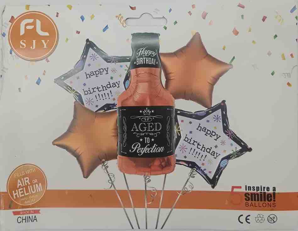 Bottle Theme 5 Pcs Foil Set