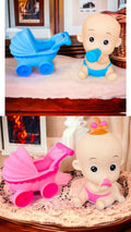 Boy + Pram Set Blue / Pink