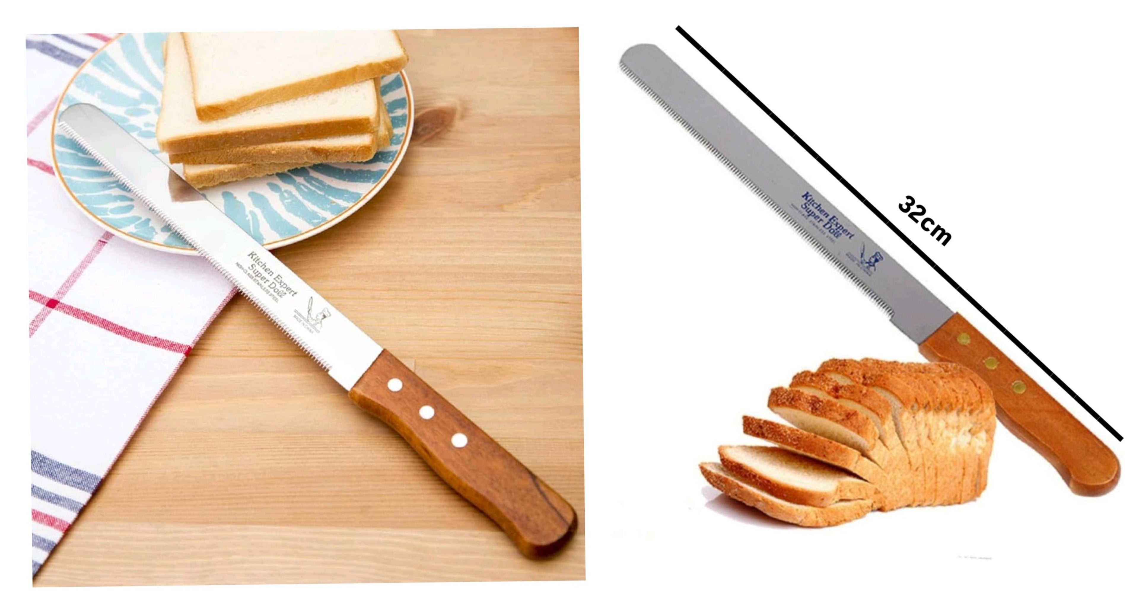 Bread Knife Steel + Handle Size 32 cm