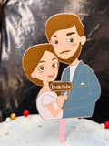 Bride To Be Printed Couple Cake Topper