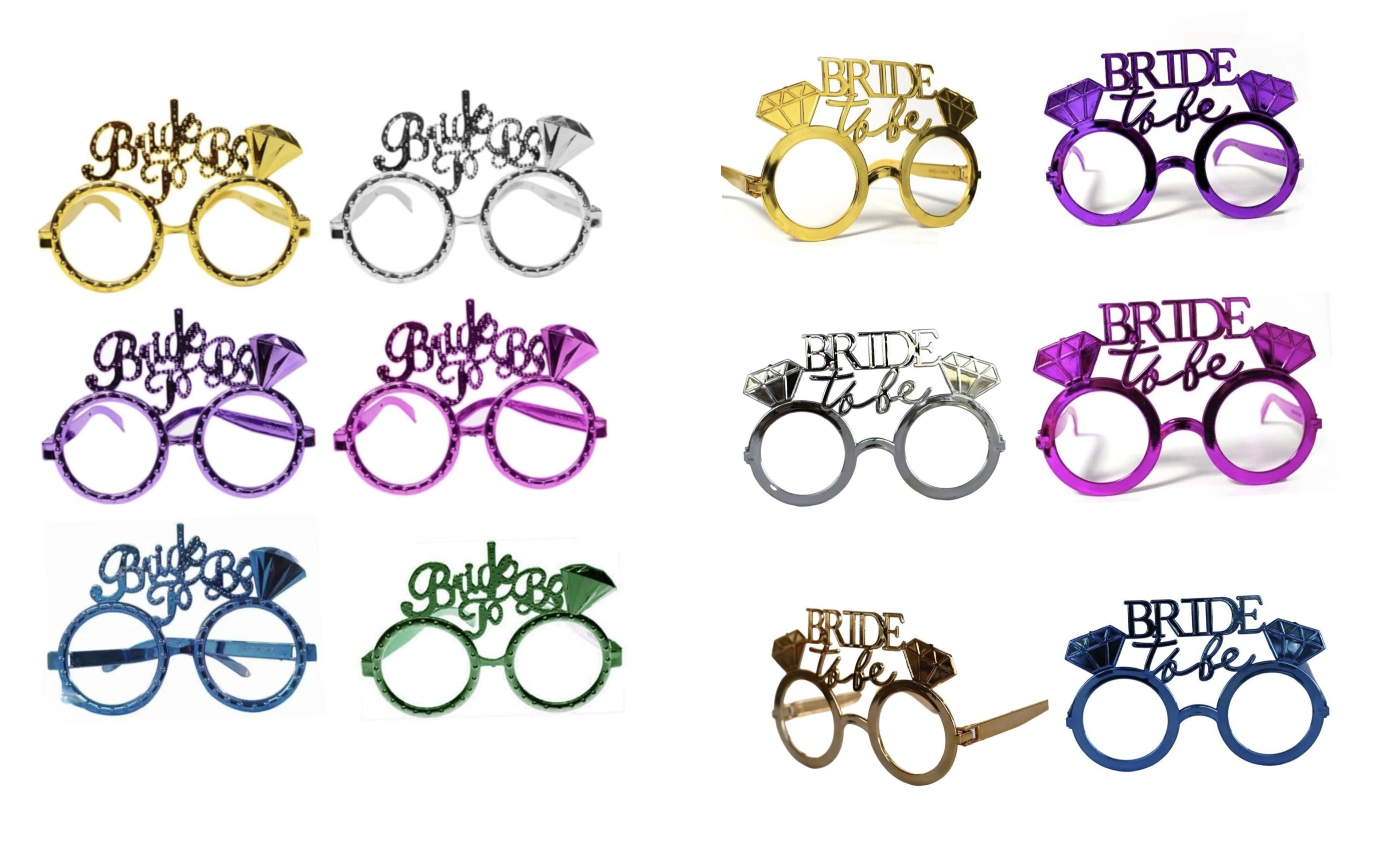 Bride to be Goggles Plastic Colourful 2 Designs 12pc Pack