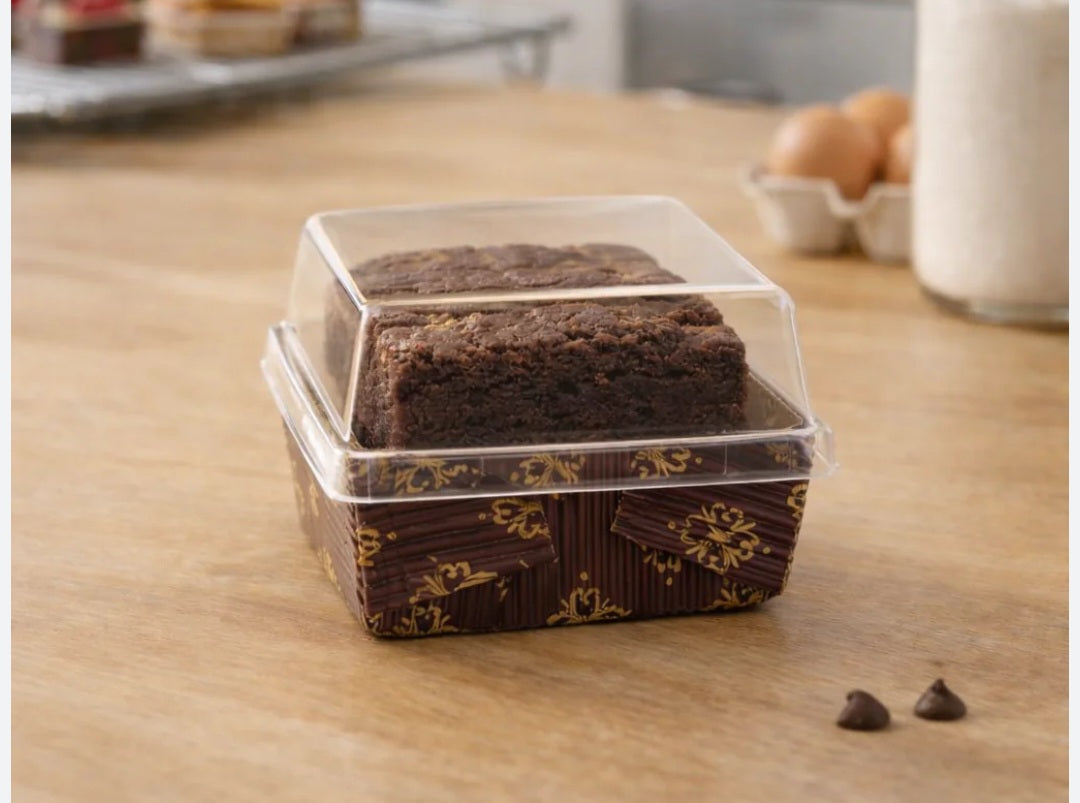 Brownie Box with Clear Lid 3×3