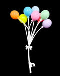 Bunch Cake Topper Round / Balloon Shape 8 Pcs Stick