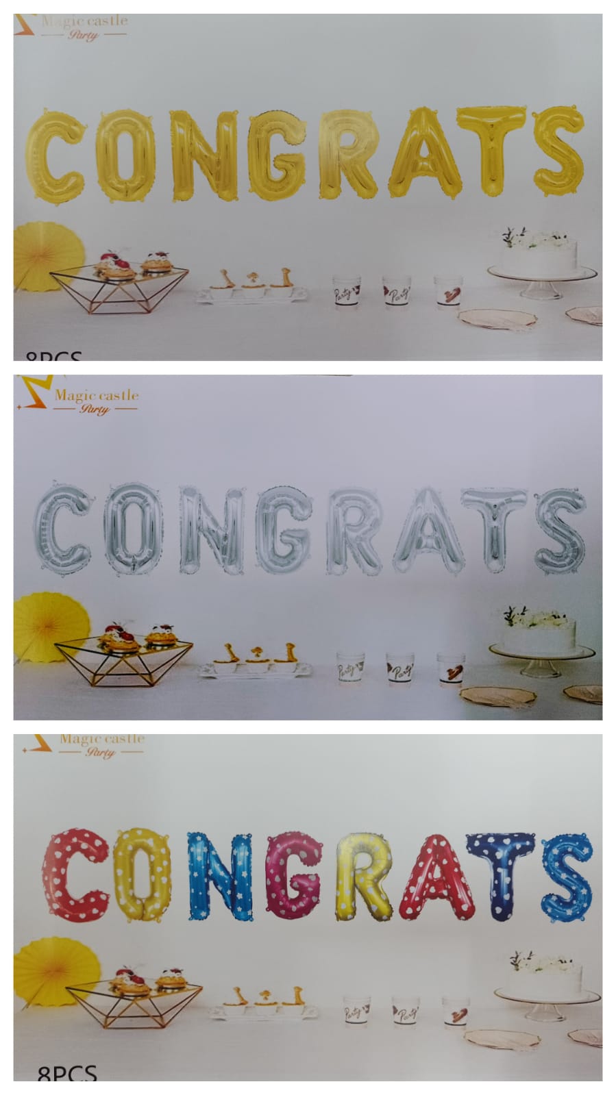 CONGRATS Foil - Gold, Silver, Multi Mix Color