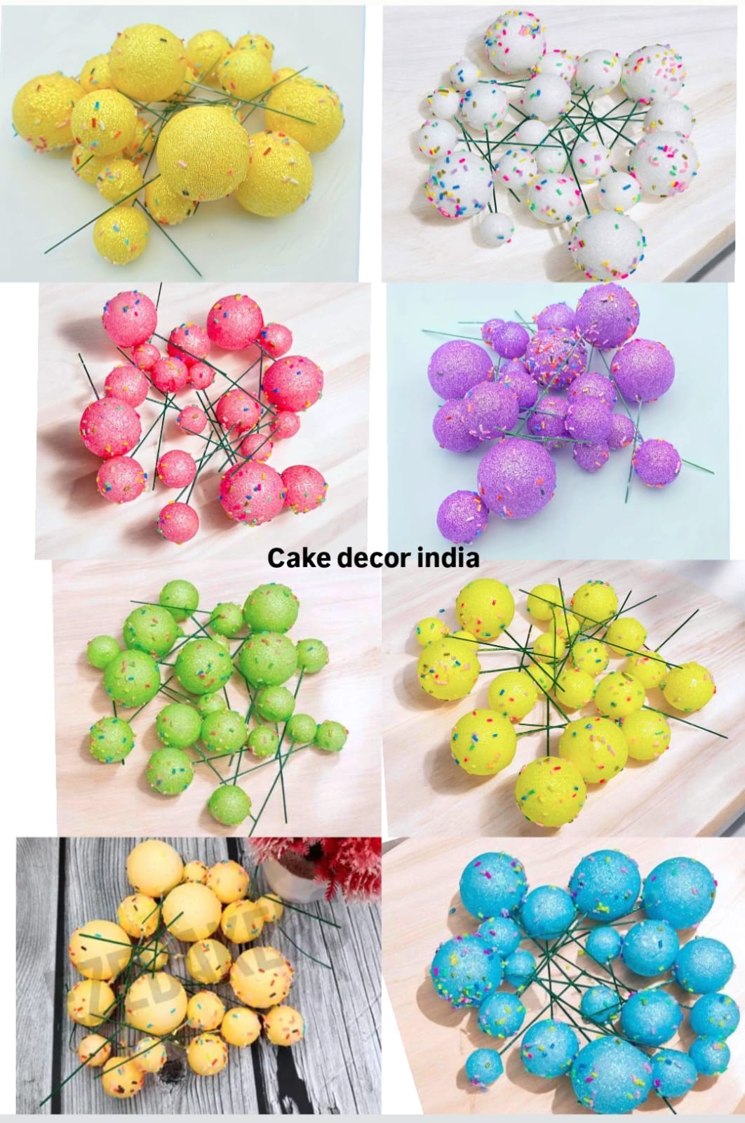 Candy Faux Balls 20 Pcs Pack 7-8 Colors Mix