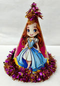 Cap : Gold Leaf Print Princess Frill Long Height