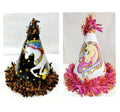 Cap - Gold Leaf Print Unicorn Frill Long Height