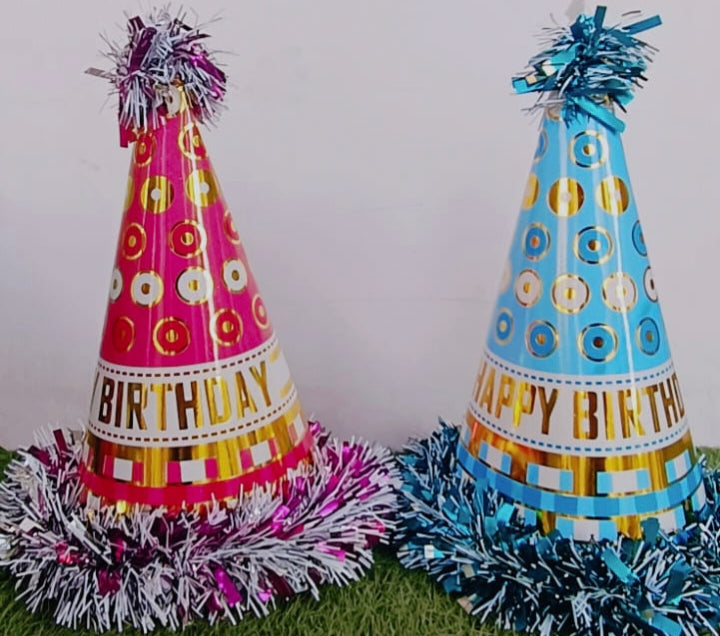 Cap - Happy Birthday Blue Pink Long