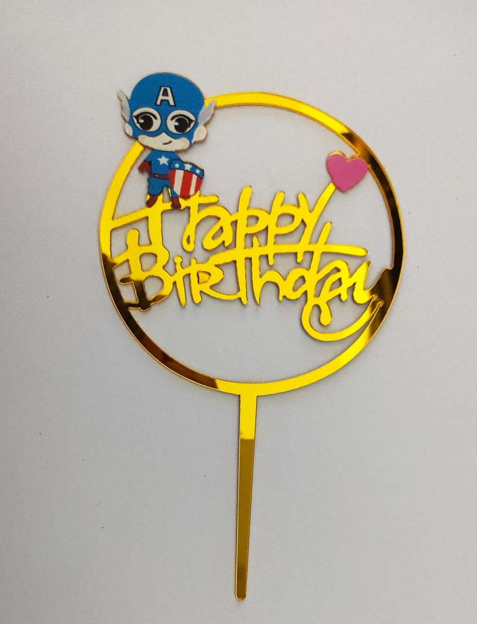 Captain America Theme Cake Toppers