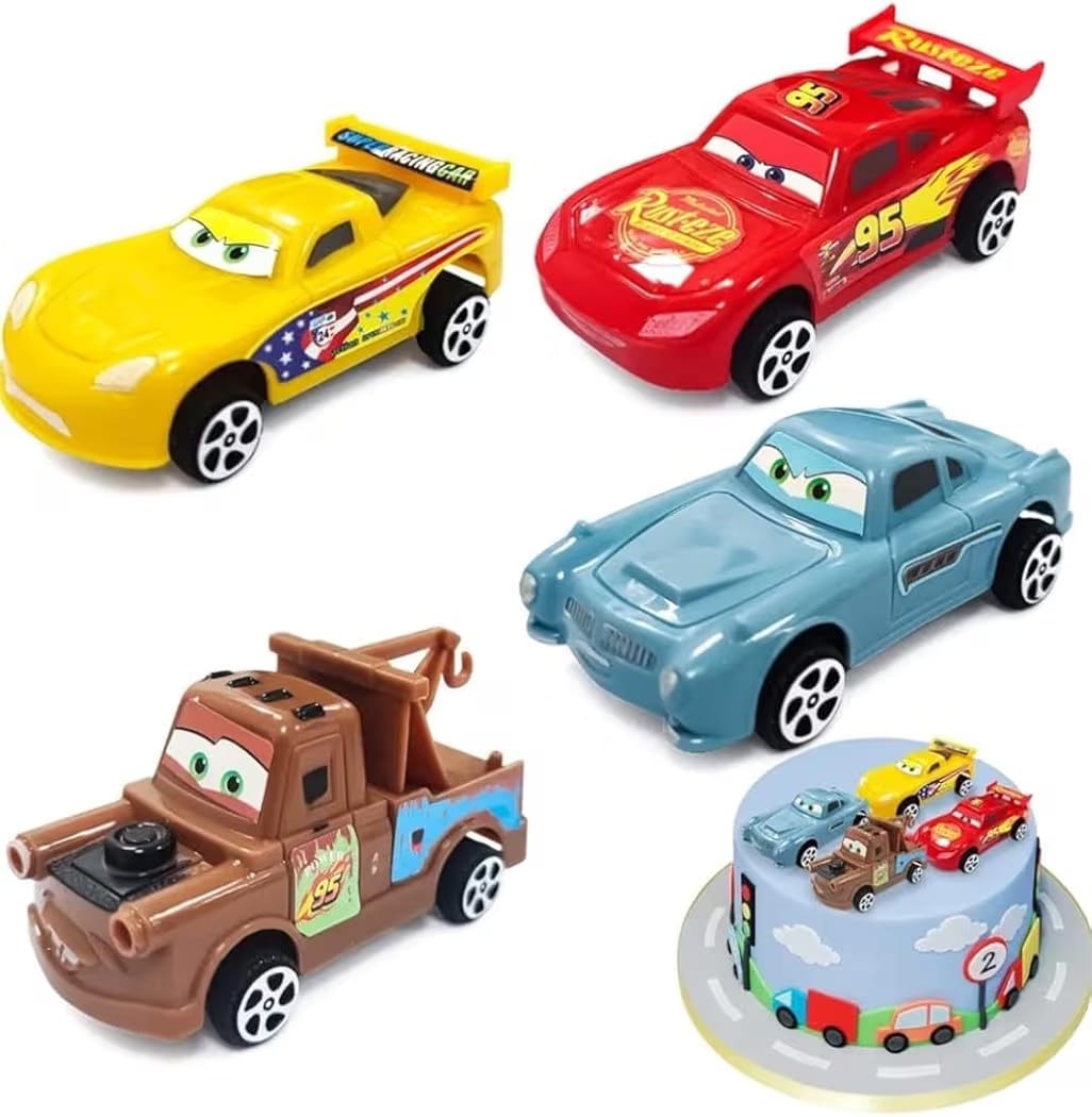 Car Set 4pc Set Cake Topper Figure