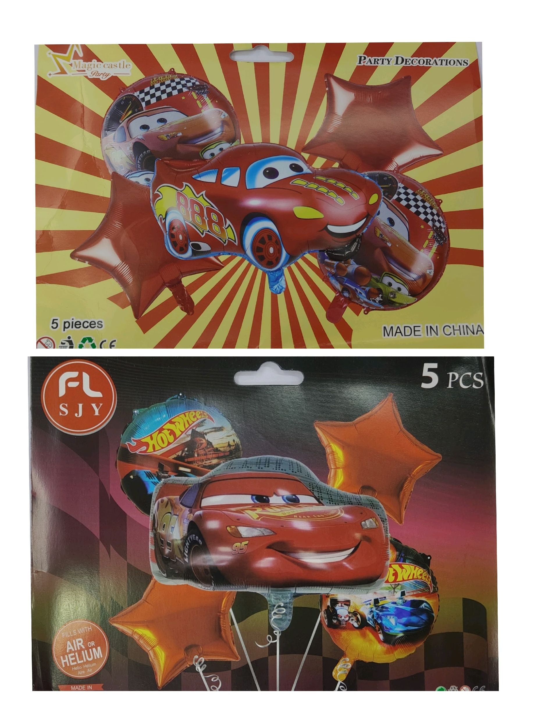 Car Theme 5 Pcs Foil Balloon Imported