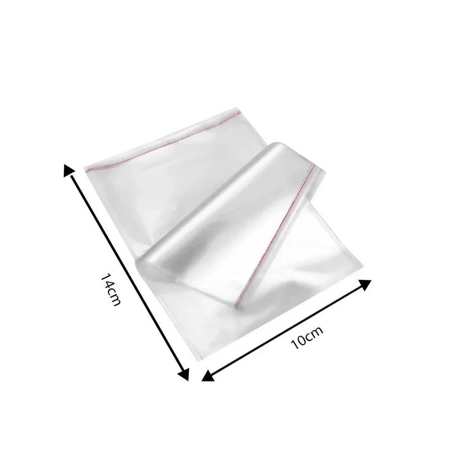 Cellophane Bags - Transparent Self Sealing Envelope Crystal Bag - Pack of 100
