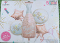 Champagne 5 Pcs Foil Balloon Rose Gold