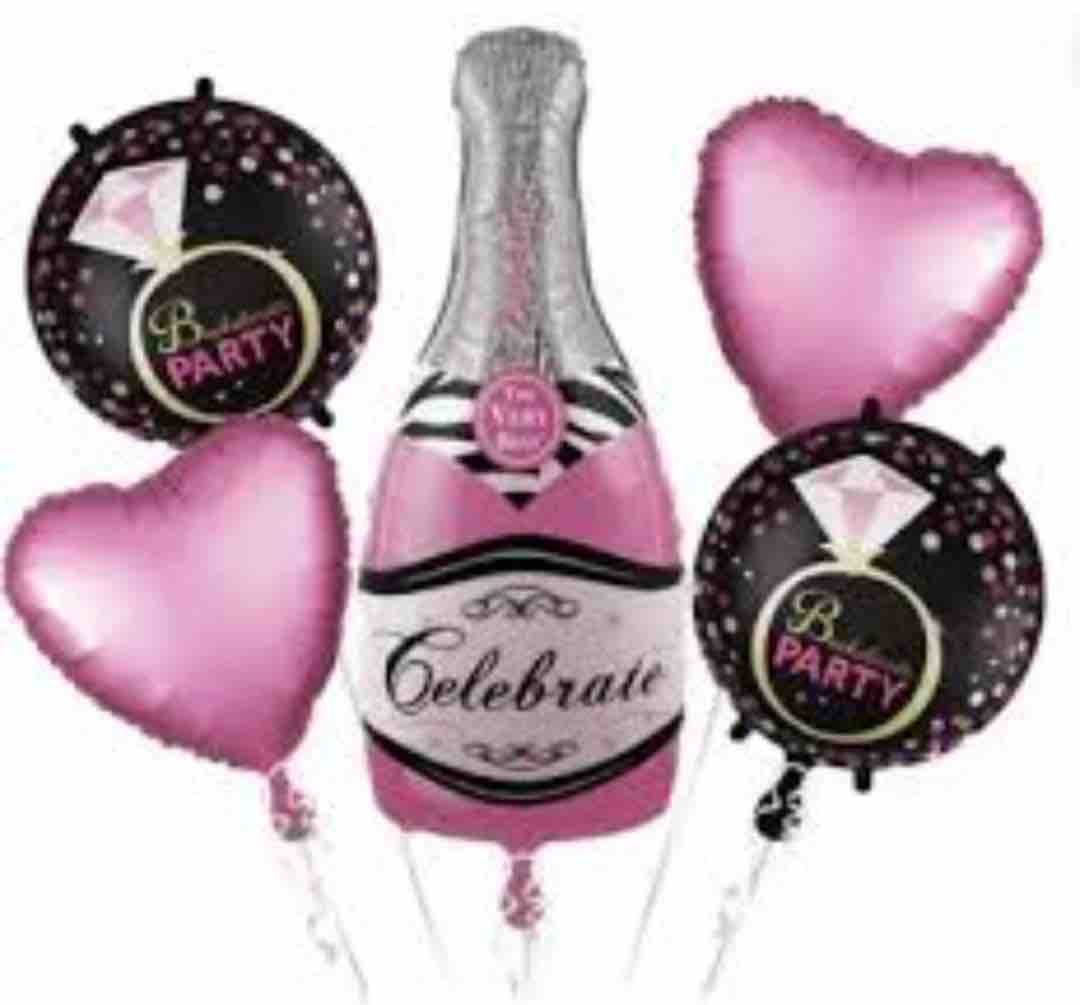 Champagne Theme 5 Pcs Foil Set