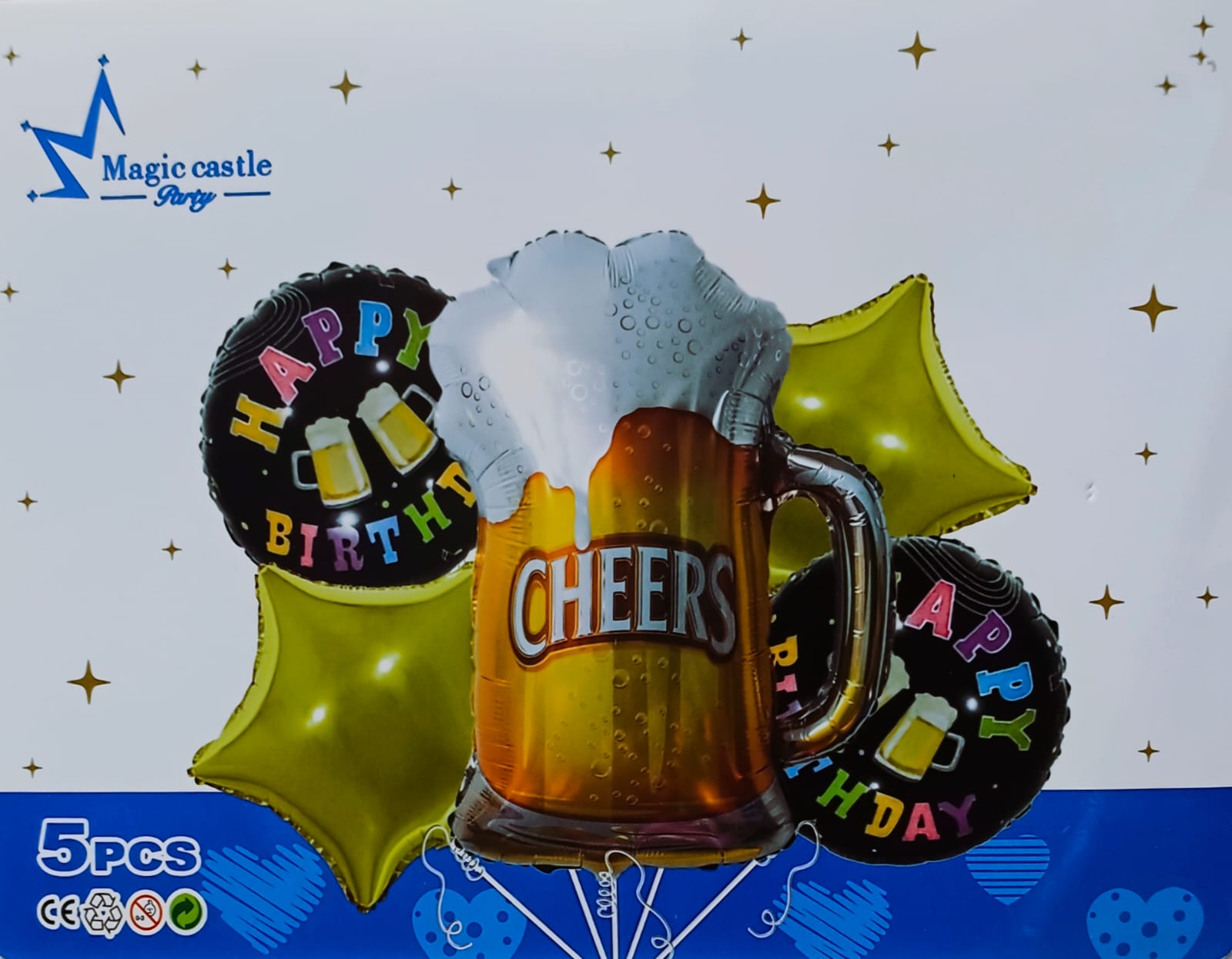 Cheers 5 Pcs Foil