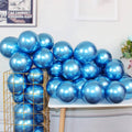 Blue Chrome Balloons - 50 Pcs Pack