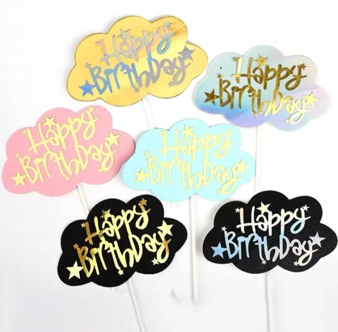Cloud Shape Paper Topper 7-8 Color