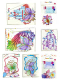 Colourful 5 pcs Butterfly With Customised Message Option