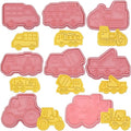 Construction Vehicle Theme Cookie Cutter & Embosser Set - 8 Piece - Pack of 1