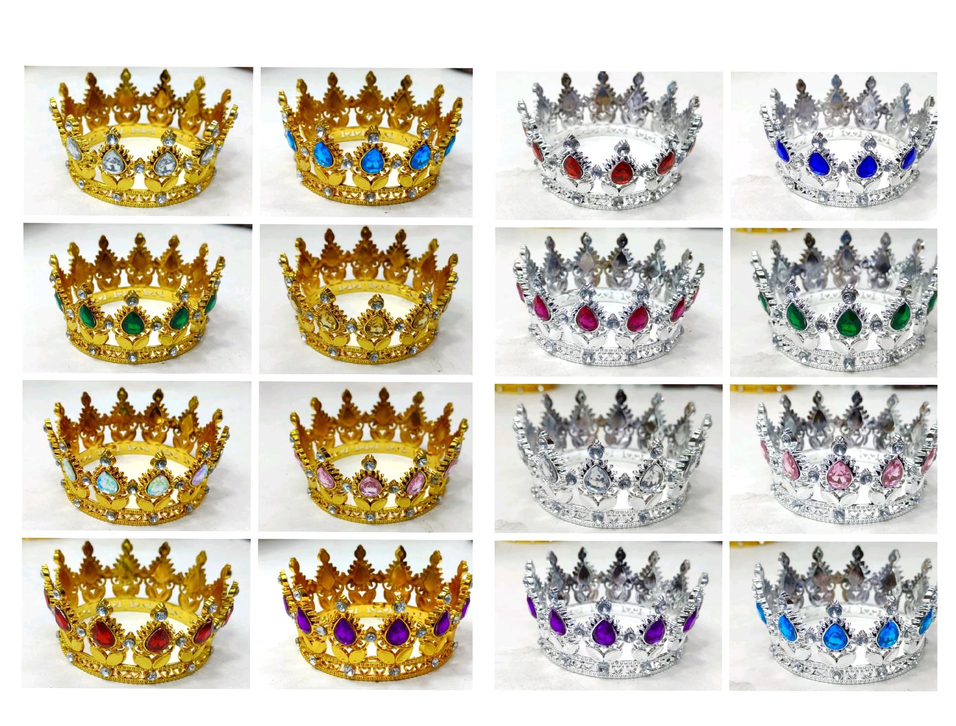 Crown With Color Nug Mix Color Plastic