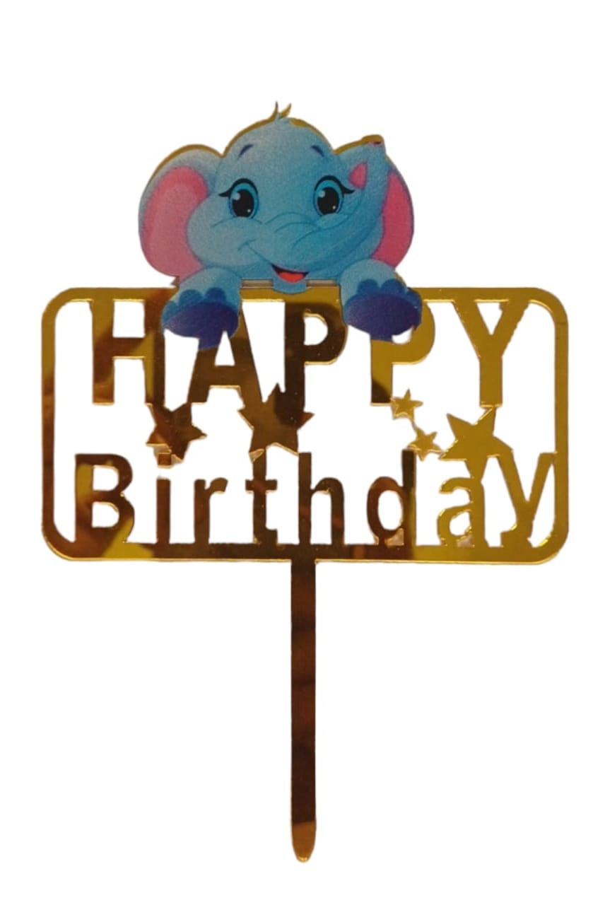 Elephant Theme Cake Toppers