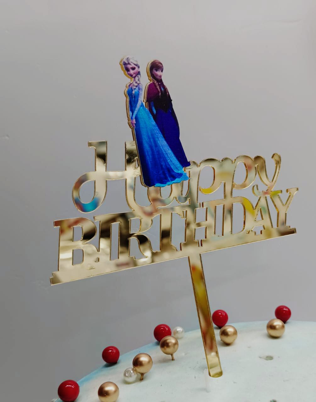 Elsa Theme Imported Acrylic Toppers Size Appx 5-8"