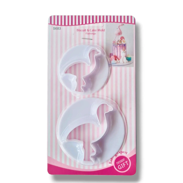 Flamingo Round Frame Cookie Cutter - 8 Piece - Pack of 1