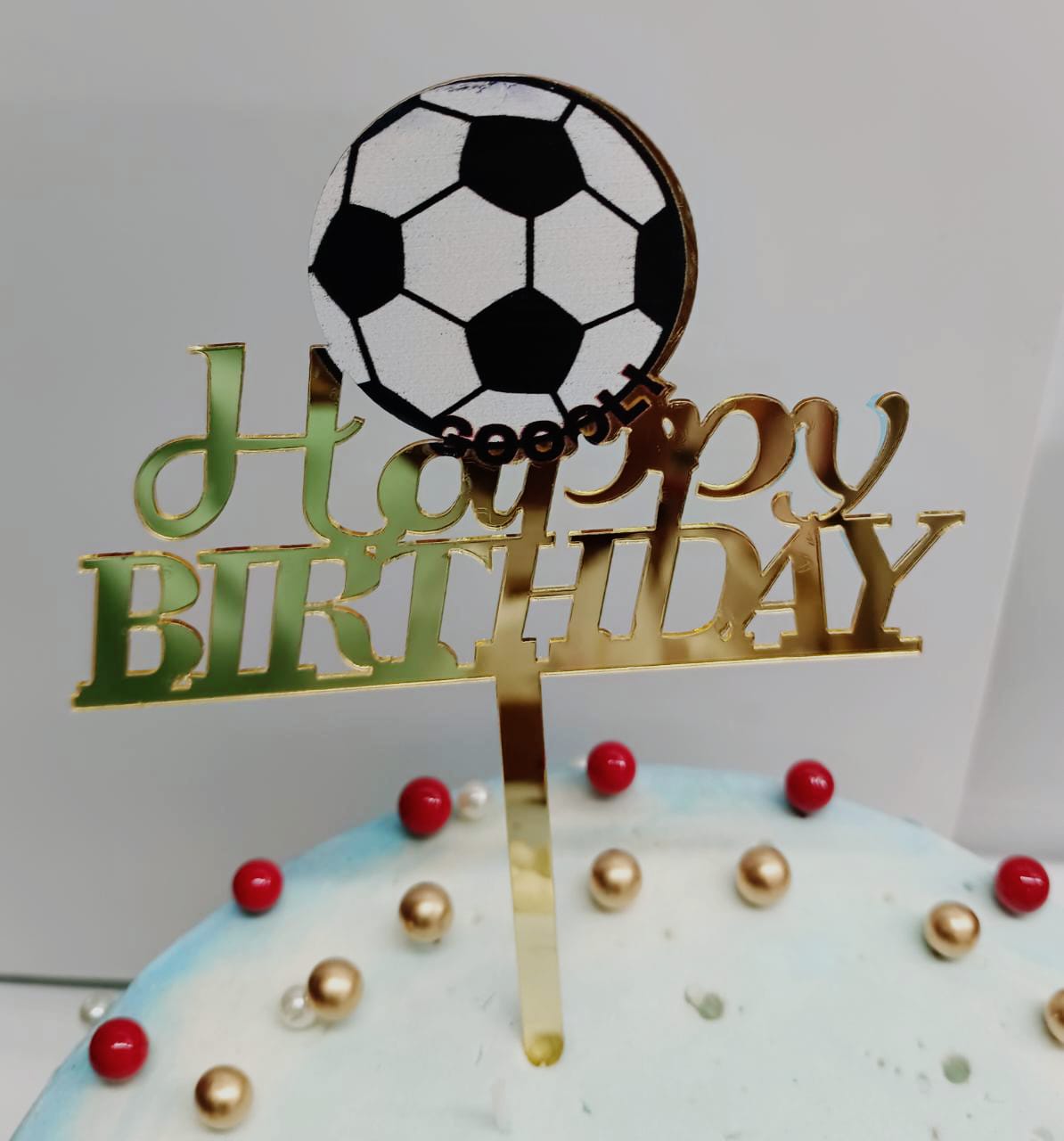 Football Theme Imported Acrylic Toppers Size Appx 5-8"
