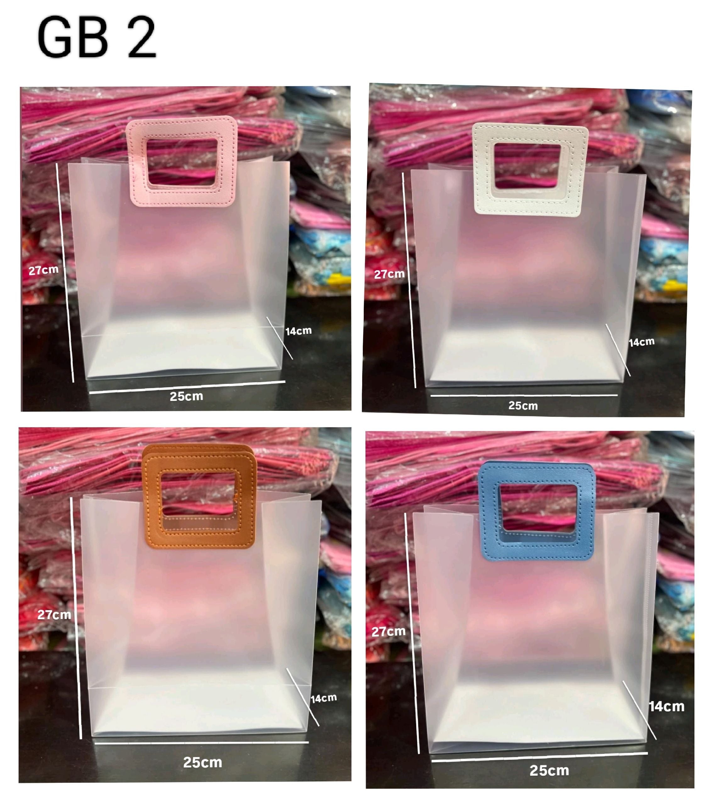 #GB 2 NEW Imported PVC Opaque Hamper Bag Stylish Different Sizes / Color