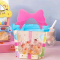 Gift Box Shape Treat Storage Bags with Bow - Fancy Zip Lock Pouches - Pack of 50