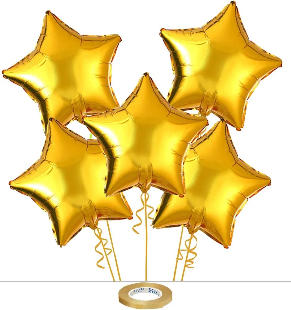 Golden 18" Star Shape Foil Loose Pack