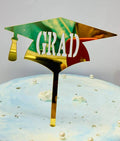 Graduation Cake Topper Golden