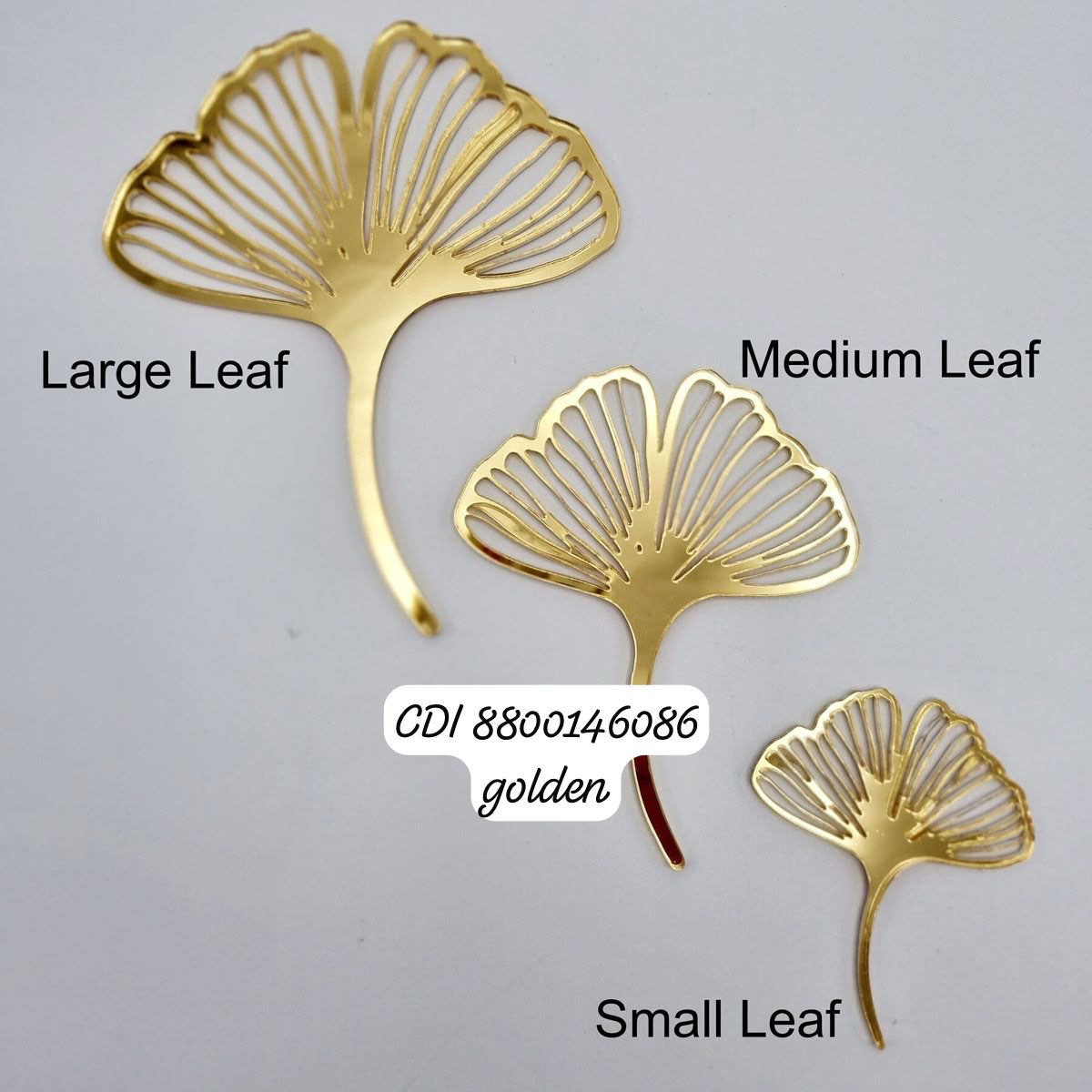 Gynco Leaf Gold, Rosegold, Silver 3 Pcs Pack Acrylic