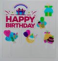 HBD Gift Box Theme Acrylic Topper Set