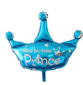 HBD Prince Crown Shape Theme Foil Big Size