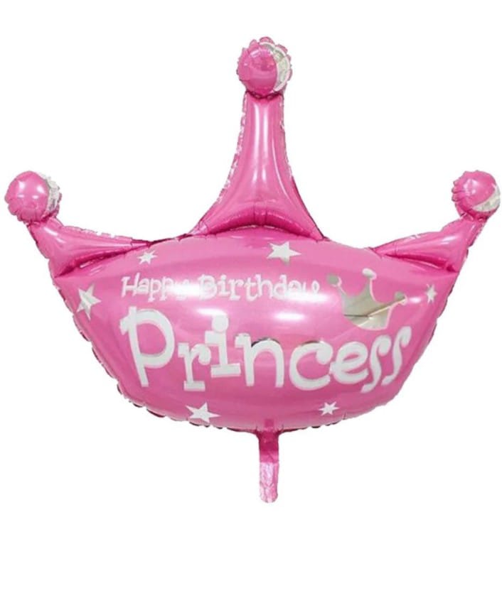 HBD Princess Crown Theme Foil Big Size