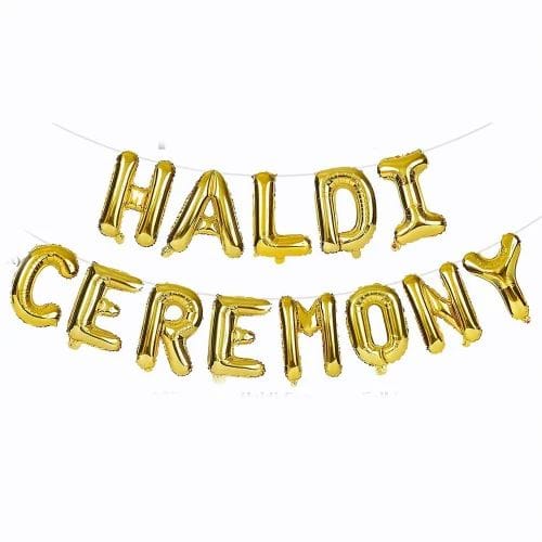 Haldi Ceremony Foil Banner