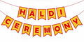 Haldi Ceremony Paper Banner 13 Pcs