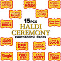 Haldi Ceremony Photo Props 15 Pcs