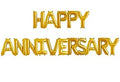 Happy Anniversary Banner Golden