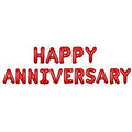 Happy Anniversary Banner Red