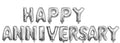 Happy Anniversary Banner Silver